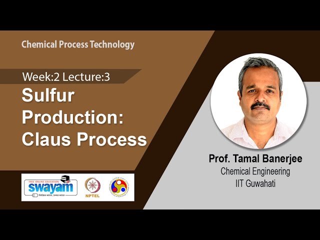 Lec 6: Sulfur Production: Claus Process ​
