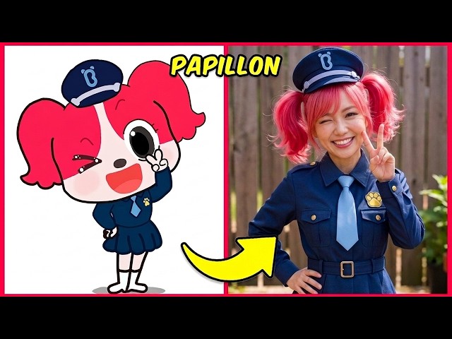 SHERIFF LABRADOR Characters as HUMANS 🐶😱 + Guess The Voice! 🔊 Sheriff Labrador, Dobby, Papillon