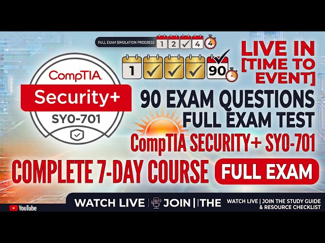 Part 3 CompTIA Security + 701 Full Exam 90 Question Practice Test