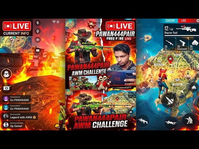 PAWAN444PAIR awm challenge free fire 🔴 LIVE STREAM