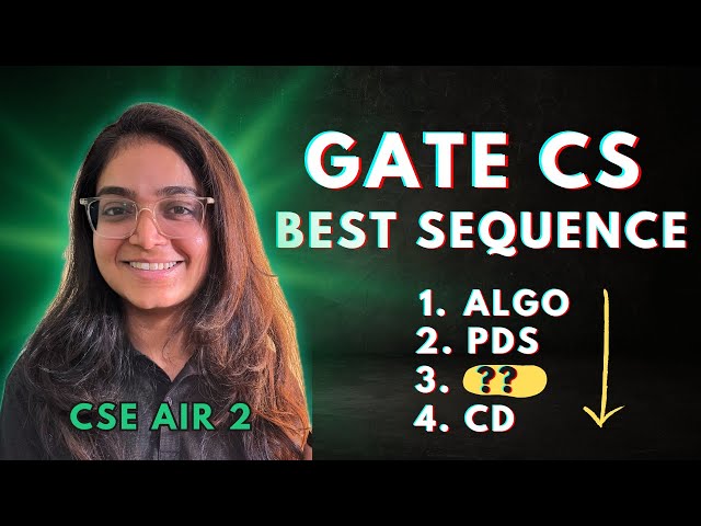 Best Subject Sequence to cover syllabus - GATE CS