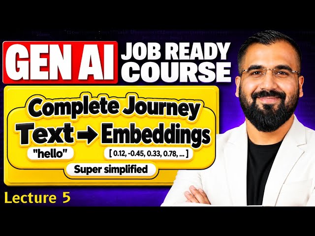 From Text to Embeddings : The CRAZY Journey Inside an LLM🔥🚀 | GenAI Job Ready Course In Hindi 