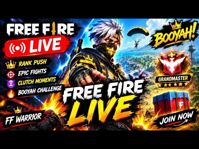 🔴 FREE FIRE LIVE 🔥 | RANK PUSH 😈 | BOOYAH CHALLENGE 🏆 | FF WARRIOR