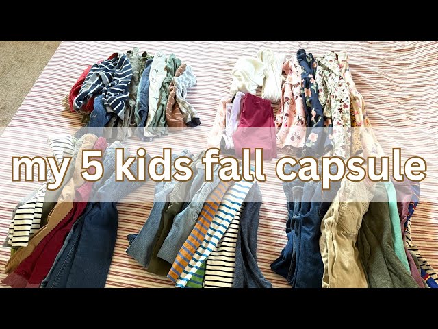 My 5 Kids Fall Capsule Wardrobes | Large Family Minimalism