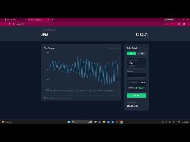 Virtual stock market