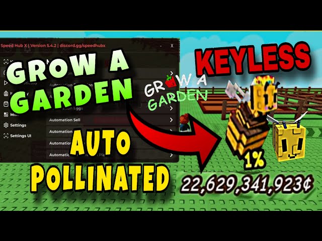 *NO KEY* 🍯 Grow A Garden Script - Auto Pollinated Fruits | Get Queen Bee | DirectLink*