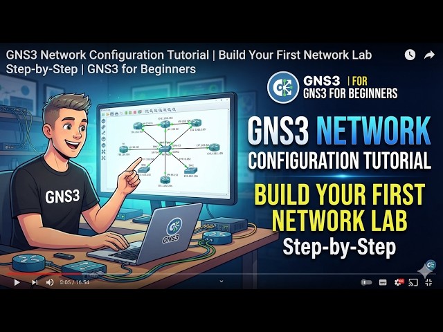 GNS3 Network Configuration Tutorial | Build Your First Network Lab Step-by-Step | GNS3 for Beginners