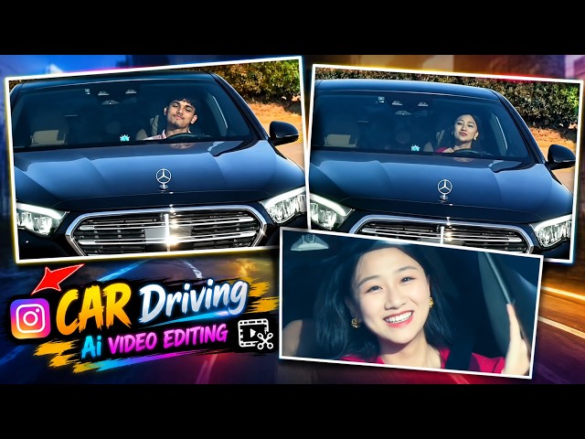 Car Driving AI Video Editing | Pata Chalega Song Car Reels Editing | Mercedes Car AI Video Editing