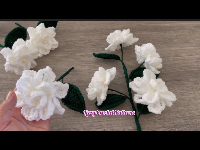 How to Crochet Gardenias 💯easy and fast🌸Gardenia Flower Tutorial