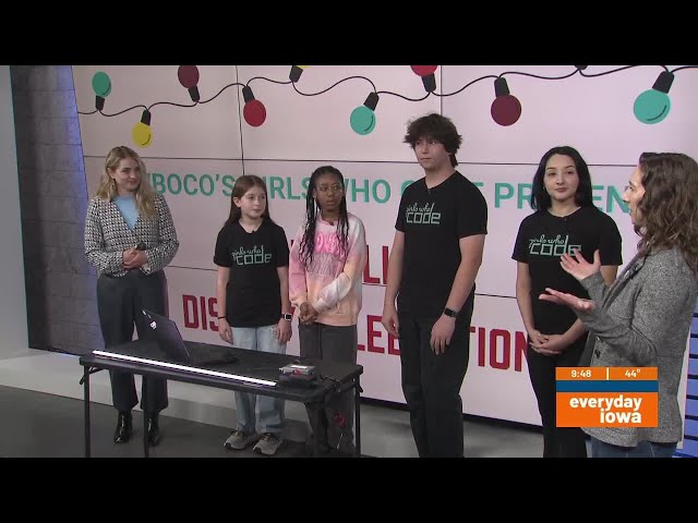 Everyday Iowa - NewBoCo's Girl's Who Code Holiday Light Display!
