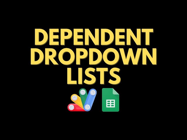 ⤵ Dependent Dropdowns in Google Sheets (Apps Script)