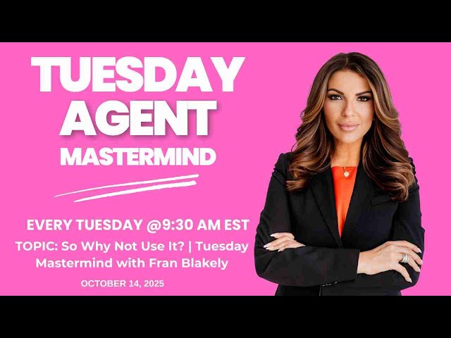 So Why Not Use It? - Tuesday Agent Mastermind - October 14, 2025