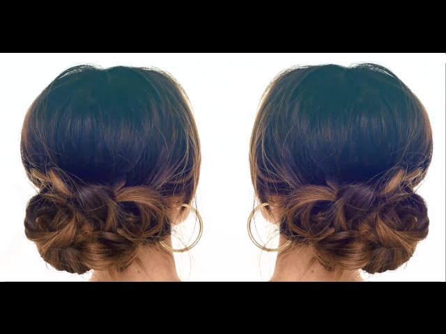 Lazy girl Hairstyles 4-Minute Elegant BUN Hair Tutorial ★ EASY Updo HAIRSTYLES | Hair Tutorial