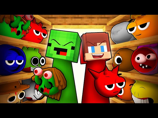 JJ and Mikey Became SPRUNKI - Minecraft Animation / Maizen