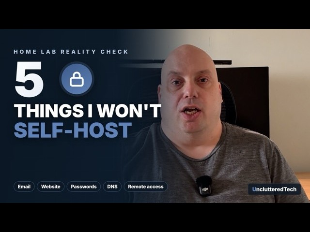 5 Things I Don't Self-Host in My Homelab (And Why)