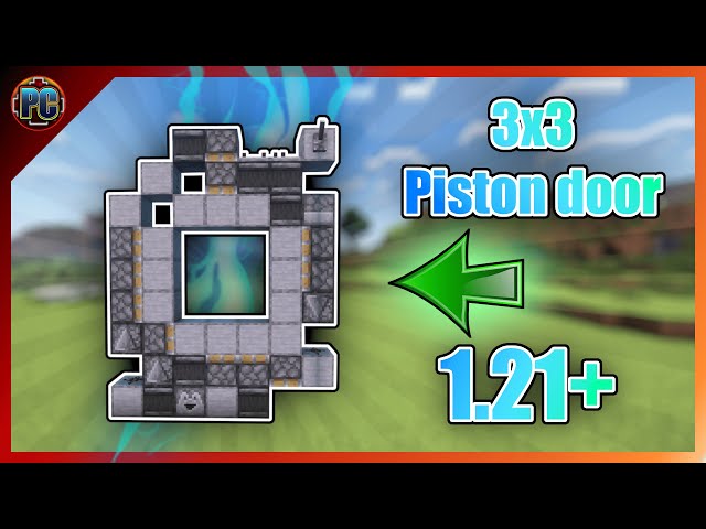 Minecraft Java 1.21+ | Very Compact and small 3x3 Piston door! | Easy Tutorial