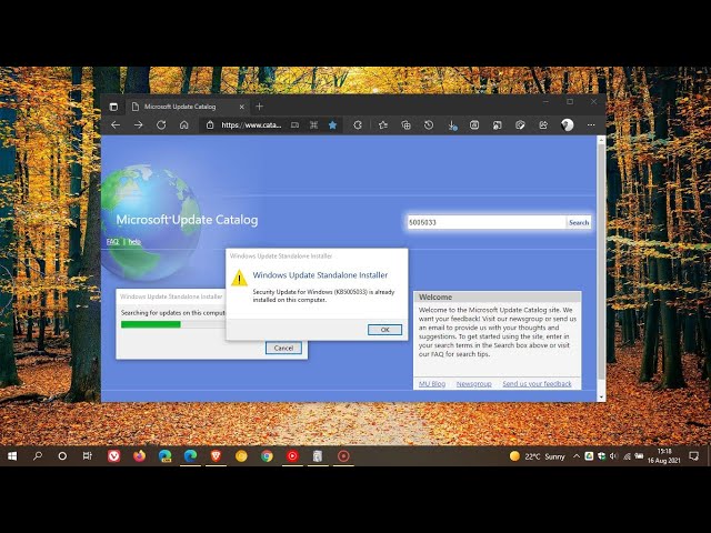 How to install Windows Updates manually from the Microsoft Update Catalog