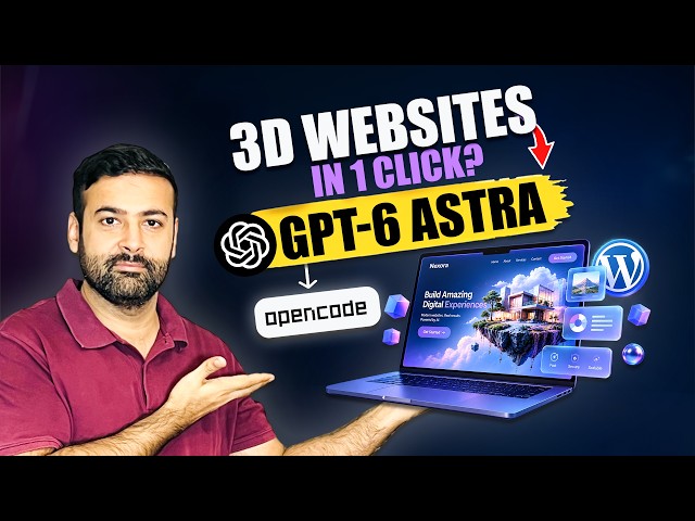 GPT-6 Astra + OpenCode - 3D WordPress Websites [This is INSANE]