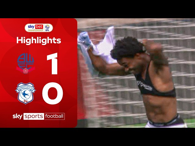 Thierry Gale nets last-minute winner! | Bolton 1-0 Cardiff | EFL Highlights