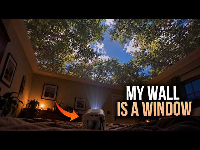 Bedroom Projector Window [2026]: Plug & Play HD Mini Light for Wall/Ceiling