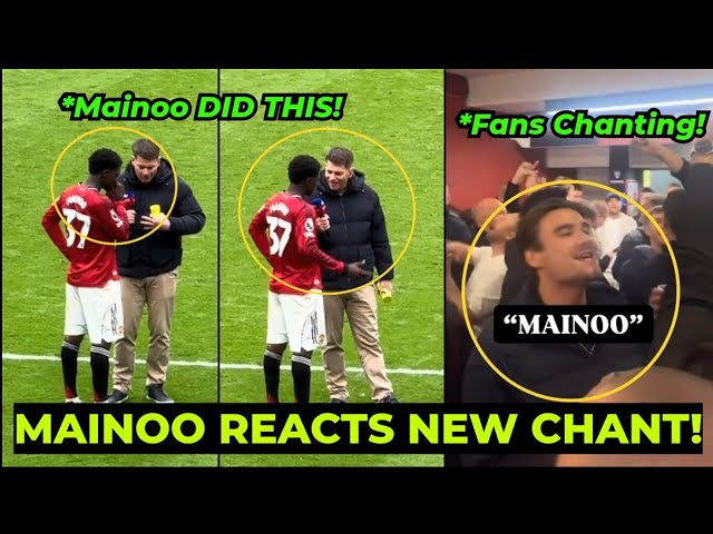 Unseen moment Kobbie Mainoo DID THIS as United Fans sing NEW CHANTS for him after Liverpool game