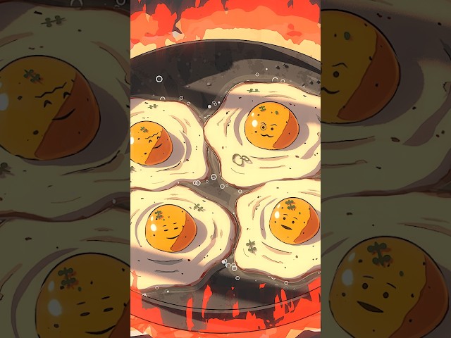 Eggs in Blender (stylized)