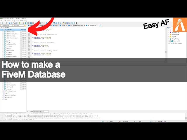 How To Create a SQL Database For Fivem Servers Updated!