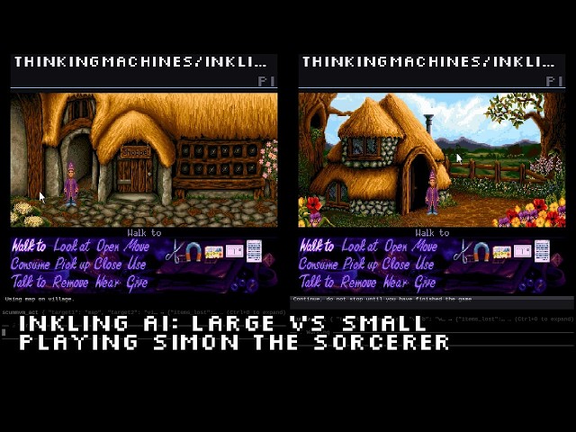 Inkling AI: Large vs Small Playing Simon the Sorcerer