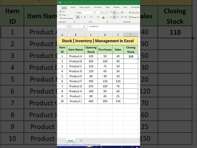 📦 Stock (Inventory) Management in Excel | Step-by-Step Excel Tutorial 💼