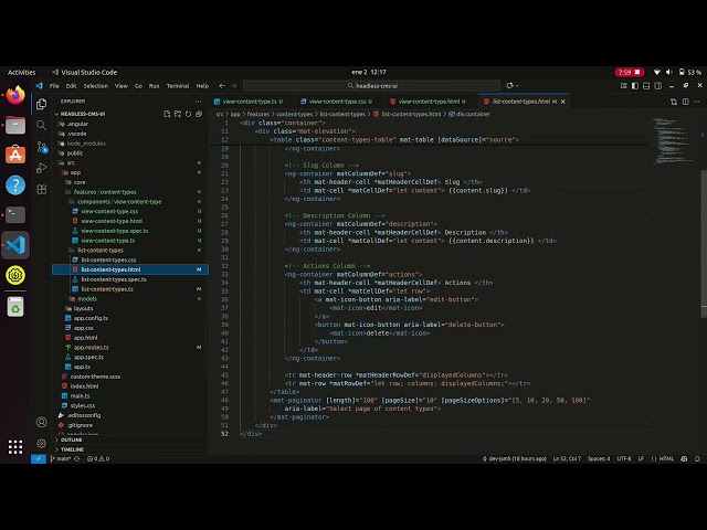 Implementar tabla de datos en front-end desarrollado con Angular 20v para API RESTfull Spring boot