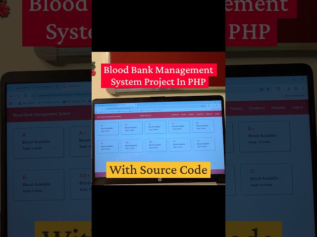 Blood Bank Management System Project With Source Code | PHP Projects