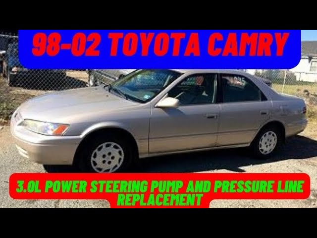 98-02 Toyota Camry 3.0l power steering pump and hydraulic line replacement.