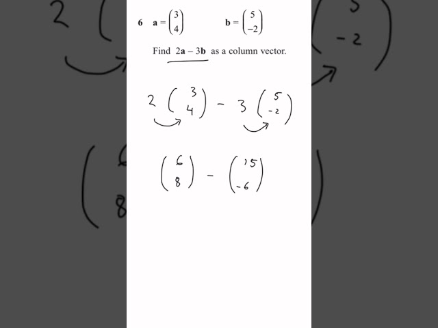 GCSE Maths Column Vectors