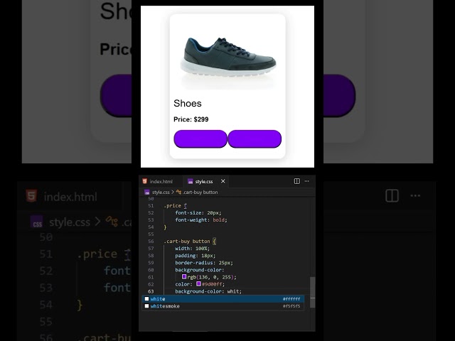 Create a Classic Product Card with HTML and CSS #shorts #shortsfeed #coding