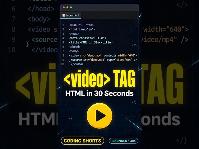 HTML Video Tag Explained | How to Add Video in Website | Hamid Web Dev