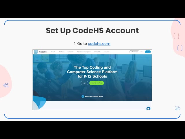 Python Turtle Tutorials - How to Set Up a CodeHS Account
