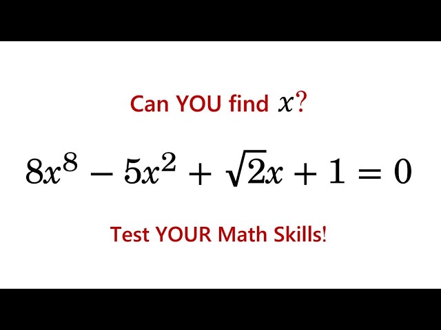Think you're good at algebra? Try this Math Challenge Problem!