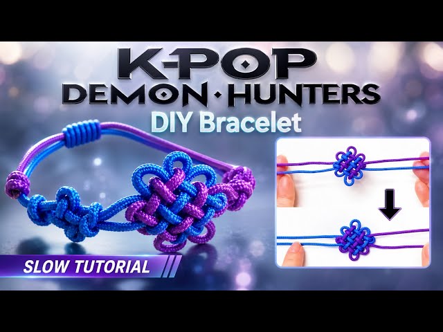 K-pop Demon Hunters Bracelet | Slow Tutorial #kpopdemonhunters #diybracelets 