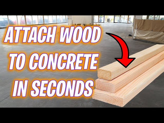 How to attach wood to a concrete floor IN SECONDS! How to attach 2x4 wood to concrete floor fast!