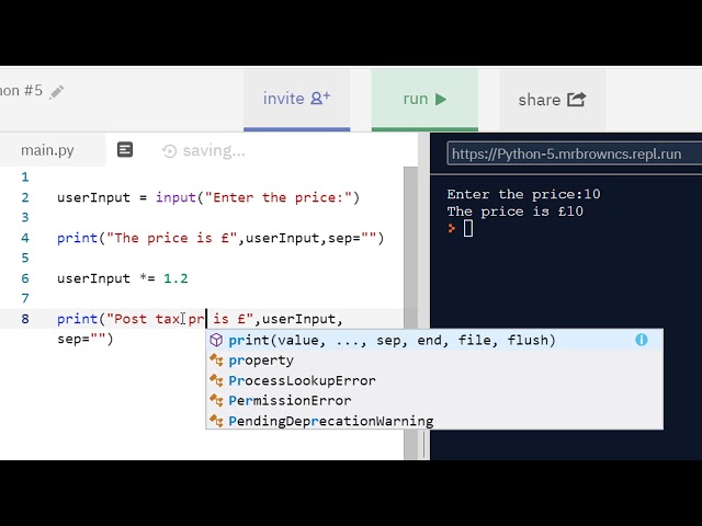 GCSE Python #6: User Input
