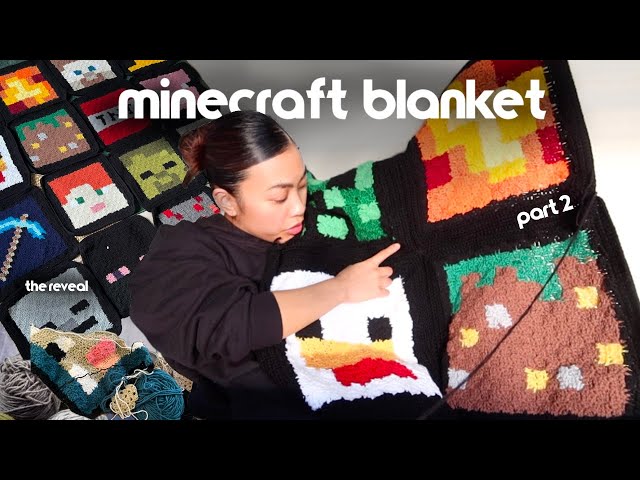 crocheting a minecraft blanket for my boyfriend (it didn't go as expected) | PART 2