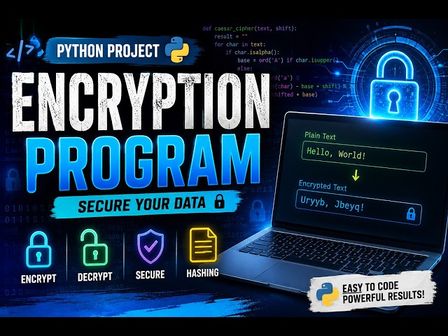 Encryption Program Using Python | School Activity | Learn to Encrypt & Secure Data