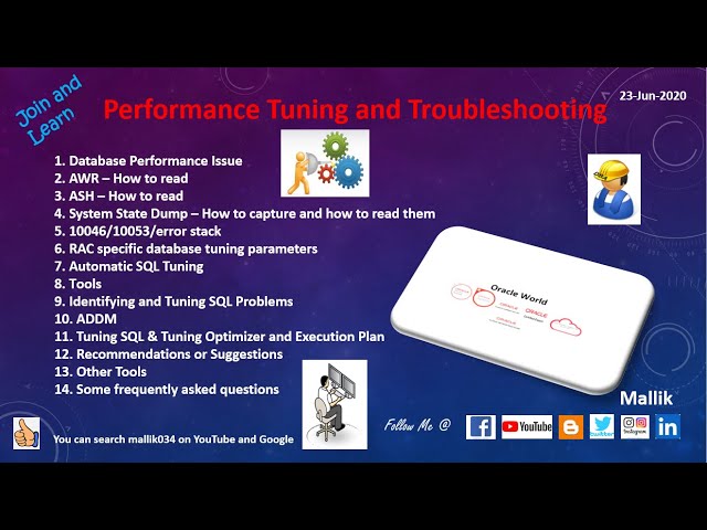 Performance Tuning and Troubleshooting in Oracle || SQL tuning & Database Performance Tuning - PT 0