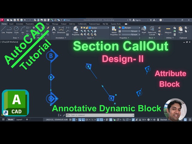 AutoCAD Dynamic Block| Section Callout Design II (Useful)