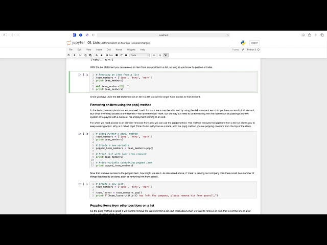 How to work with lists in Python - Part 2