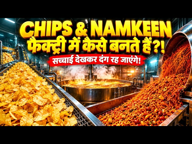 फैक्ट्री में चिप्स और नमकीन कैसे बनते हैं? | Potato Chips & Namkeen Manufacturing Process
