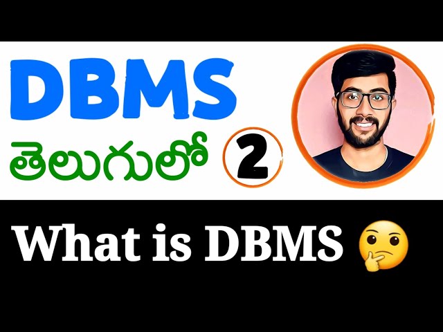 Introduction | What is DBMS in telugu | Database Management Systems in telugu | Vamsi Bhavani