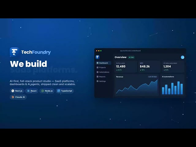 TechFoundry — AI-First SaaS & Full-Stack Development Studio