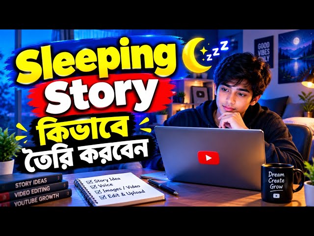 How to Create Sleeping Story Video | AI Video Editing Tutorial for YouTube |