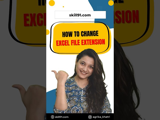 How to Change EXCEL FILE Extension #shorts #excel